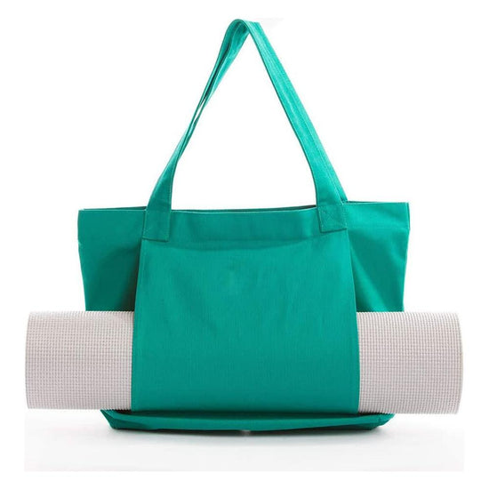 Green Yoga Mat Tote Bag - Multi-Purpose Gym Bag with Yoga Mat Holder