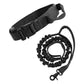 L Black Hands-Free Dog Leash with Adjustable Waist Belt - Shock Absorbing Bungee Lead