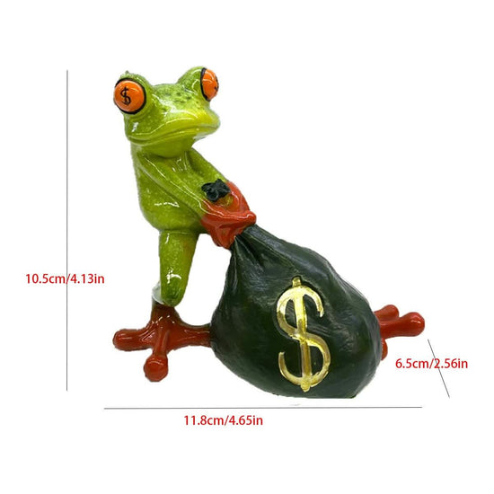 Money Frog Figurine - Lucky Wealth Decorative Ornament"