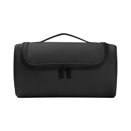 Black Portable Hair Styling Tool Organizer - Travel Storage Bag with Compartments