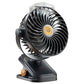 Black Portable Clip-On Mist Fan - Rechargeable Cooling Fan with Adjustable Spray Modes