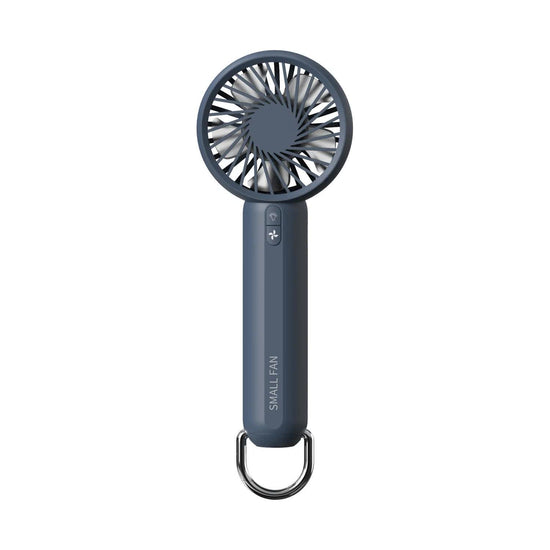 Blue Mini Handheld Rechargeable Fan - Portable USB-Powered Cooling with Keyring