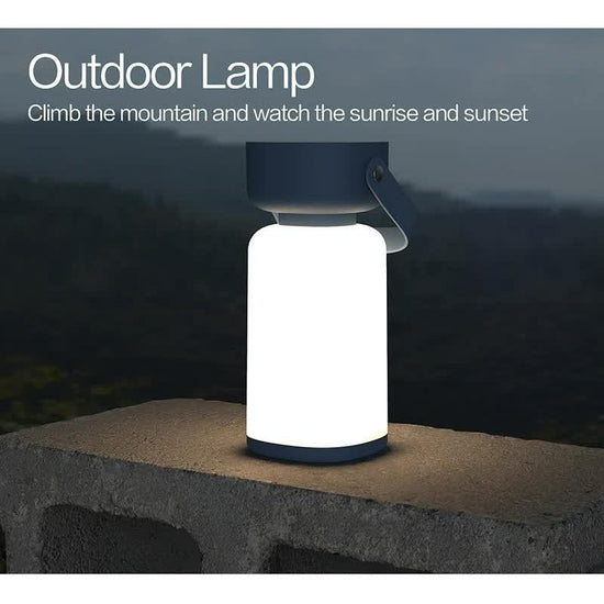 Blue Rechargeable Portable Camping Lantern - Lightweight LED Tent Light with Handle
