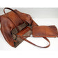 Grey Classic Large PU Leather Bag with Inner Pouch - Elegant and Functional