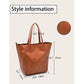 Grey Classic Large PU Leather Bag with Inner Pouch - Elegant and Functional