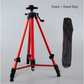 Red Lightweight Adjustable Aluminum Camera Tripod with Carry Bag - Professional Photography Stand