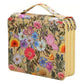 Yellow Floral Design Portable Zippered Pencil Case - 3-Layer Large Capacity Organizer for Stationery & Art Supplies