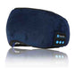 Blue Bluetooth 5.0 Wireless Sleep Eye Mask - Soft Plush Eye Cover with Built-in Speakers (13 x 16.5 x 6 cm)