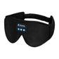 Black 3D Contoured Bluetooth Sleep Eye Mask - Ultra Soft Wireless Music Mask for Travel, Meditation, and Sleep