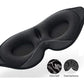 Black 3D Contoured Bluetooth Sleep Eye Mask - Ultra Soft Wireless Music Mask for Travel, Meditation, and Sleep