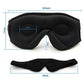 Black 3D Contoured Bluetooth Sleep Eye Mask - Ultra Soft Wireless Music Mask for Travel, Meditation, and Sleep