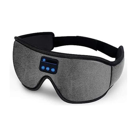 Dark Grey 3D Contoured Bluetooth Sleep Eye Mask - Ultra Soft Wireless Music Mask for Travel, Meditation, and Sleep