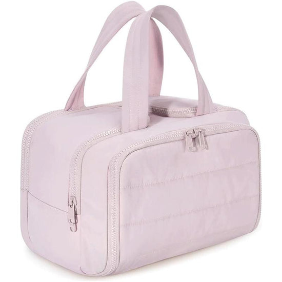 Pink Waterproof Travel Duffle Bag - Lightweight Multi-Pocket Overnight Bag for Women