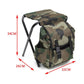 Camouflage Foldable Backpack with Built-in Chair – Multi-Functional Outdoor Camping Stool Bag