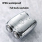 Silver Portable Twin-Head Electric Shaver - Compact Rechargeable Razor for Men