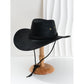 Black Classic Western Cowboy Hat with Wide Brim - Durable and Stylish Design