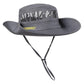 Grey Outdoor UV Protection Wide-Brim Boonie Hat with Mesh Ventilation