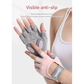 L Black Breathable Gym Training Gloves with Non-Slip Palm Grip