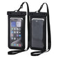 Black Four Pieces Per Set Waterproof Phone Pouch with Clear Touchscreen Window and Lanyard