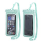 Light Blue Four Pieces Per Set Waterproof Phone Pouch with Clear Touchscreen Window and Lanyard