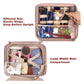 Pink Multifunctional Travel Toiletry Organizer with Hanger and Large Storage Capacity