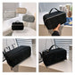 Black Elegant Glitter Cosmetic Bag with Zipper and Handle