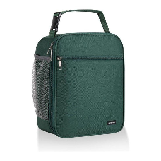 Green Set of 2 Handheld Insulated Lunch Bags for Food Storage