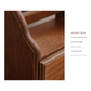Square Wooden Tabletop Vanity Mirror with Drawer, Elegant Design