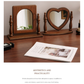 Square-shaped Wooden Tabletop Vanity Mirror, Elegant Design