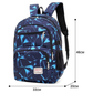 Red Stylish 3-Piece Backpack Set with Unique Geometric Design