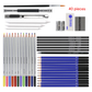 Light Blue 40-Piece Drawing Pencil Set, Professional Art Kit in Convenient Storage Case