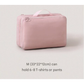 Pink Multifunctional Compact Travel Organizer Bag Stores 6-8 Essentials for Easy Access