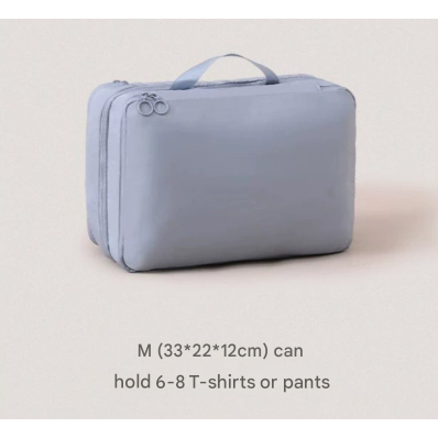 Blue Multifunctional Compact Travel Organizer Bag Stores 6-8 Essentials for Easy Access