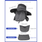 Yellow Wide Brim Sun Protection Hat with Face Shield - Adjustable for Ultimate UV Protection
