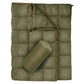 Military Green Compact Lightweight Quilted Blanket - Soft, Warm, and Portable for Outdoor Adventures