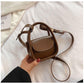 Brown Compact Crossbody Leather Handbag - Chic and Stylish for Everyday Use