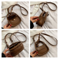 Brown Compact Crossbody Leather Handbag - Chic and Stylish for Everyday Use