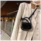 Black Compact Crossbody Leather Handbag - Chic and Stylish for Everyday Use