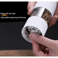 Black Elegant Red Electric Salt and Pepper Grinder - Modern and Compact for Effortless Seasoning
