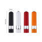 Black Elegant Red Electric Salt and Pepper Grinder - Modern and Compact for Effortless Seasoning