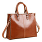 Brown Elegant Leather Handbag - Stylish Brown Tote with Adjustable Strap, Spacious and Durable