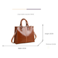 Brown Elegant Leather Handbag - Stylish Brown Tote with Adjustable Strap, Spacious and Durable