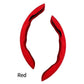 2 PCS Red Steering Wheel Cover - Soft and Comfortable, Fits 38cm Diameter Steering Wheels