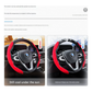 2 PCS Brown Steering Wheel Cover - Soft and Comfortable, Fits 38cm Diameter Steering Wheels