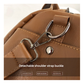 Black Trendy Large Capacity Soft Leather Bag - Women&