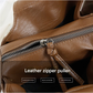 Black Trendy Large Capacity Soft Leather Bag - Women&