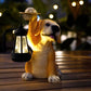 Solar-Powered Labrador Portable Light Statue with LED Lantern - Waterproof Outdoor Garden Light
