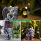 Solar-Powered Gargoyle Statue with LED Lantern – Gothic Outdoor Halloween Garden Decor