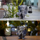 Solar-Powered Gargoyle Statue with LED Lantern – Gothic Outdoor Halloween Garden Decor