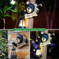 Solar-Powered Gargoyle Statue with LED Lantern - Gothic Outdoor Halloween Garden Decor